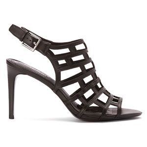NWT Ralph Lauren Black Caged Heels